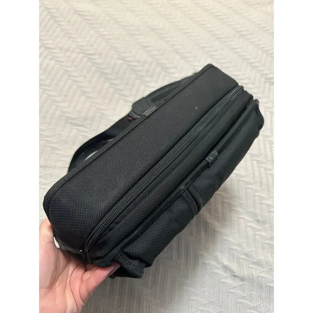 Tumi black Alpha canvas computer bag